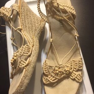 Rope wedge sandals